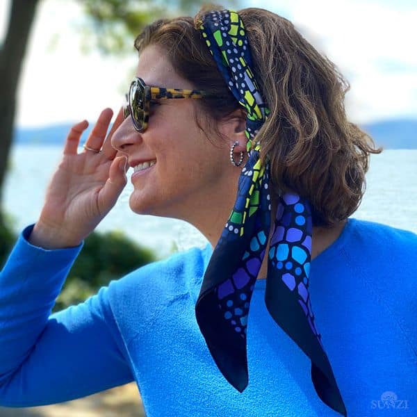 Sunzi Turtles Square Scarf