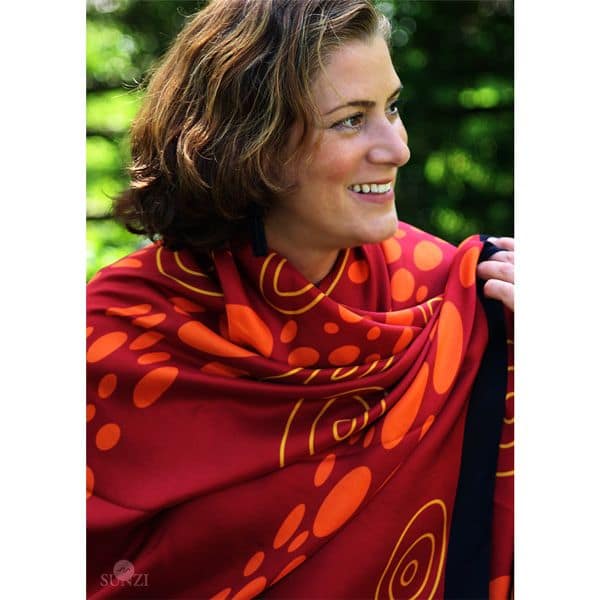 Sunzi Star Dreaming Red Shawl
