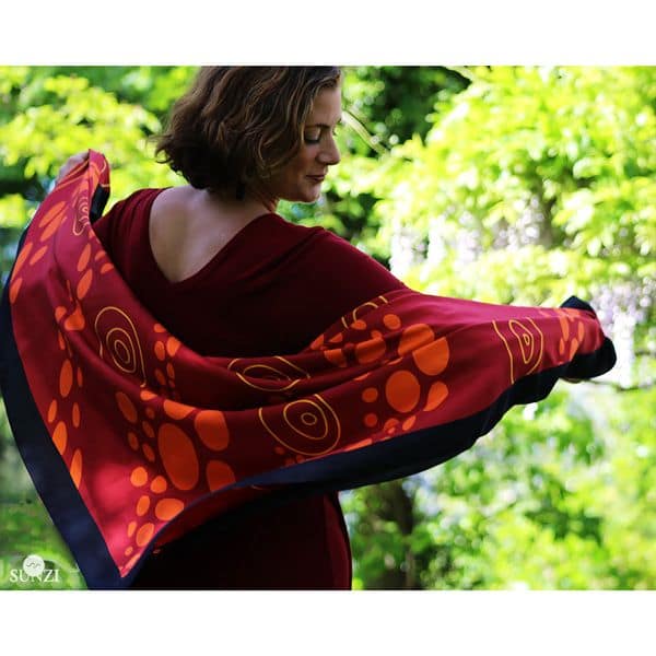Sunzi Star Dreaming Red Shawl