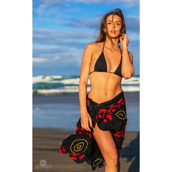 Sunzi Star Dreaming Black Sarong