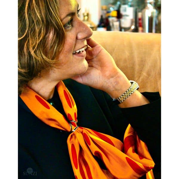 Sunzi Star Dreaming Orange Shawl