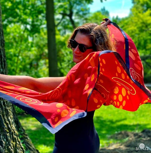 Sunzi Star Dreaming Red Wrap