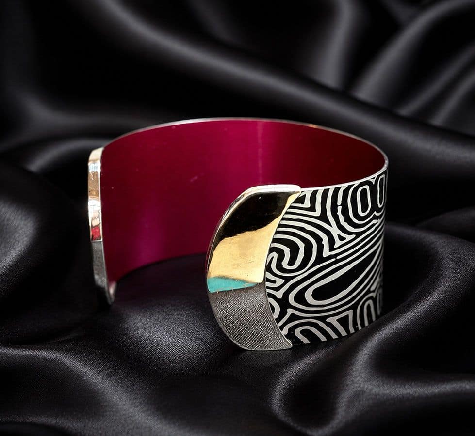 black and white cuff